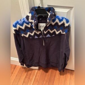 Aerie Fuzzy Half-Zip XXS Pullover NWT